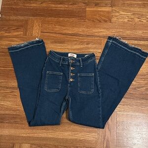 NEW Wrangler Dark Blue Fierce Flare Jeans Size 0/25